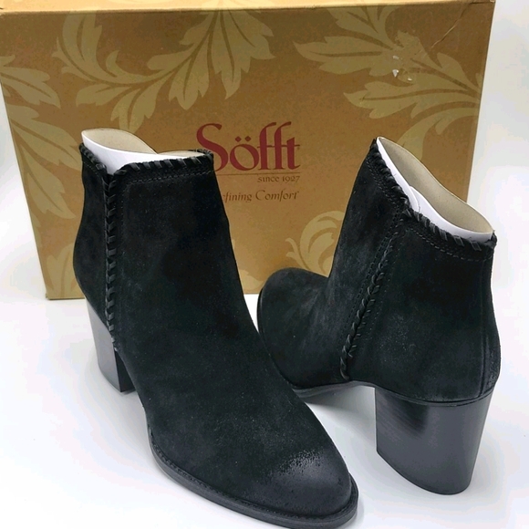 Sofft Shoes - Sofft Wilton Black Oiled Cow suede booties Sz 10